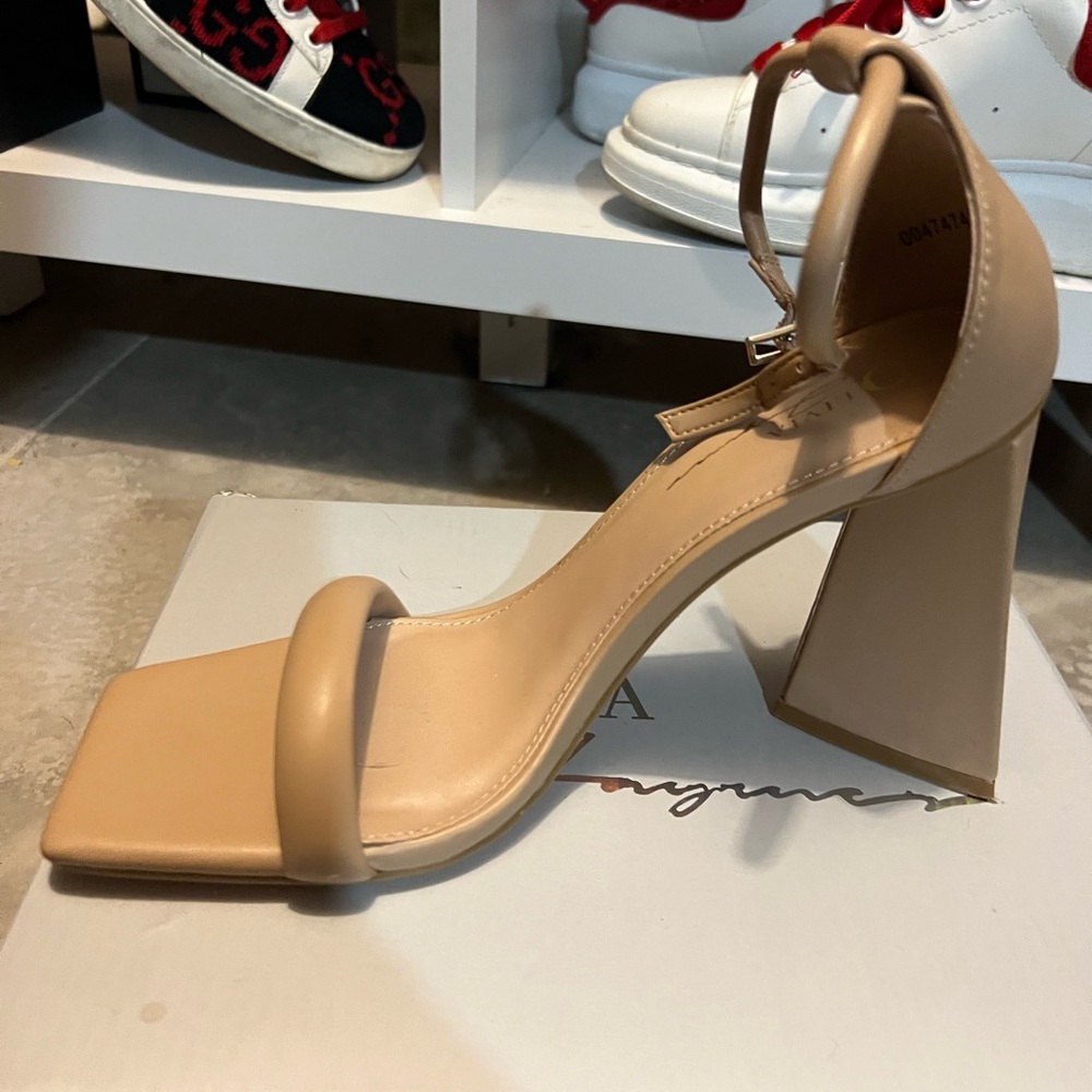 Elegant Tan High Heel Sandals